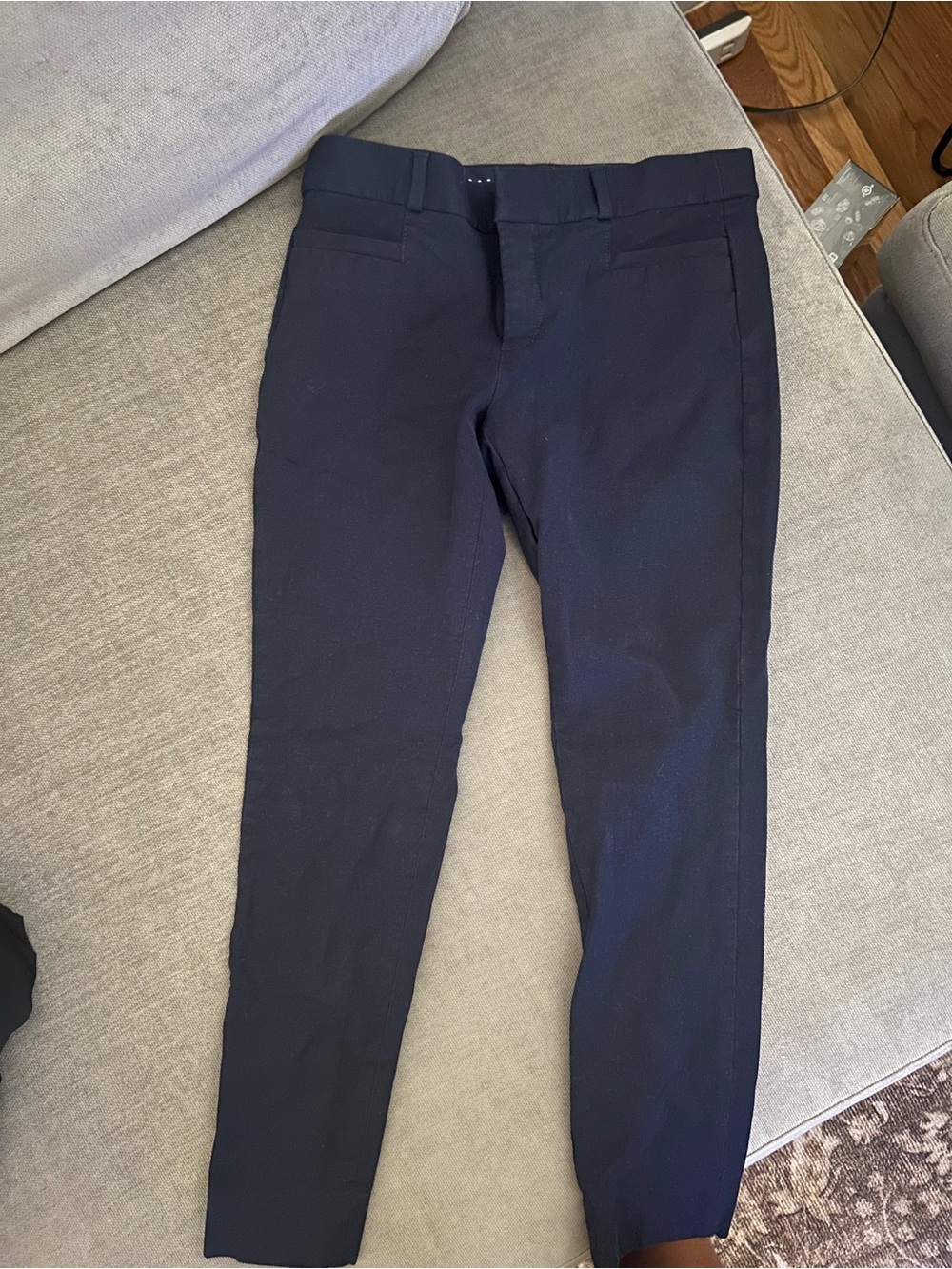 Banana Republic Sloan Navy Elastic Waist Trousers
